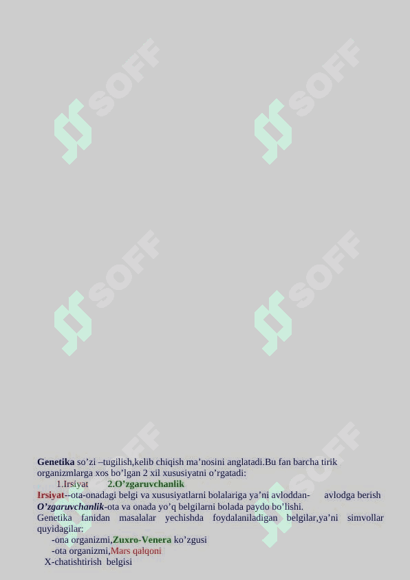 Genetika qo'llanma 2