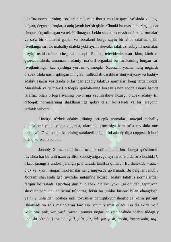 Hozirgi o`zbek orfoepiyasi haqida 4