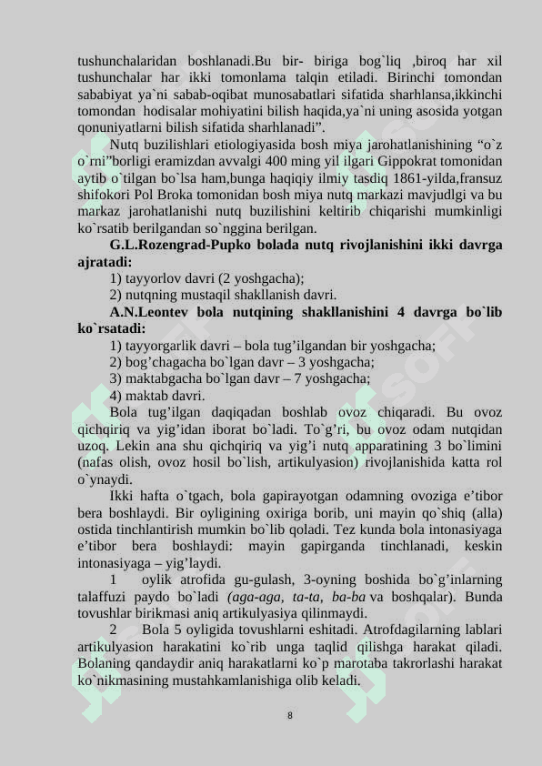 ORGANIK VA FUNKSIONAL NUTQ BUZILISHLARI 8