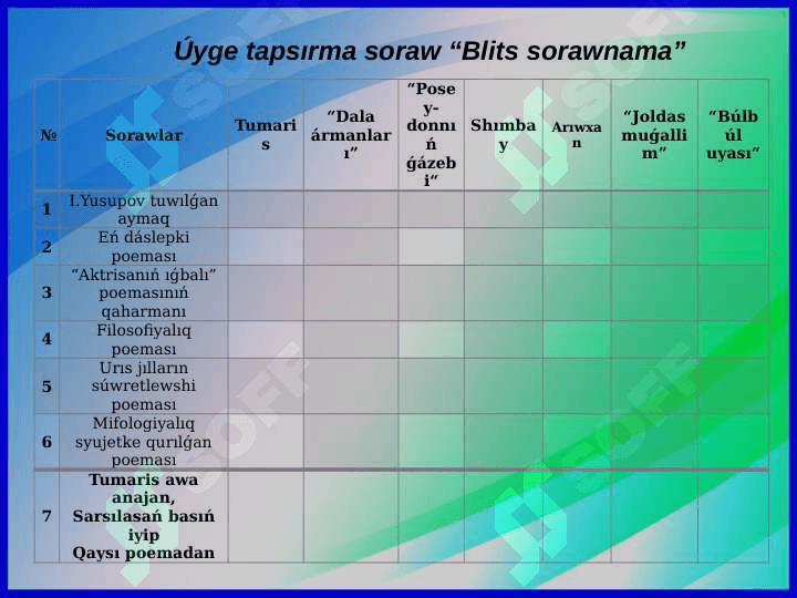 T.Qayıpbergenovtıń ómiri hám dóretiwshiligi 2