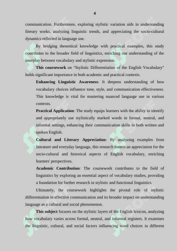 “Stylistic  differentiation of the English vocabulary” 5