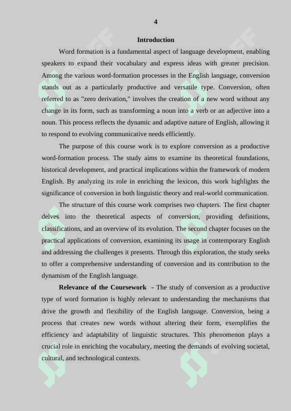 “Conversion as a productive type of word formation” 4