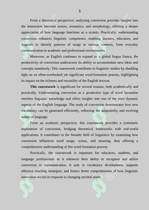 “Conversion as a productive type of word formation” 5