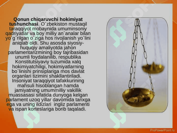 O`zbekiston Respublikasida qonun chiqarish hokimiyatining amalga oshirilishi va konstitutsiyaviy asoslari 2
