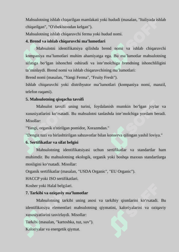 QADOQLANGAN QISHLOQ XO'JALIK MAHSULOTLARINING MARKIROVKALASH 3