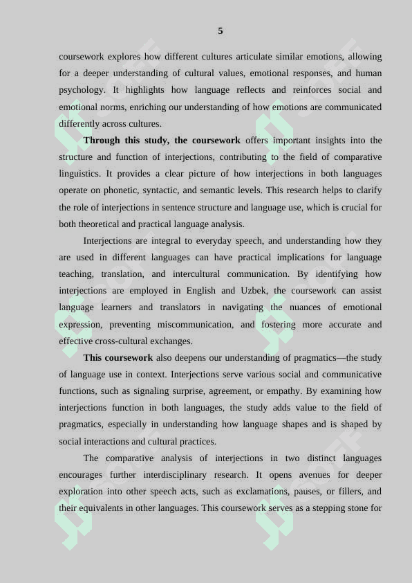 Comparative analysis of interjections in English and Uzbek 6