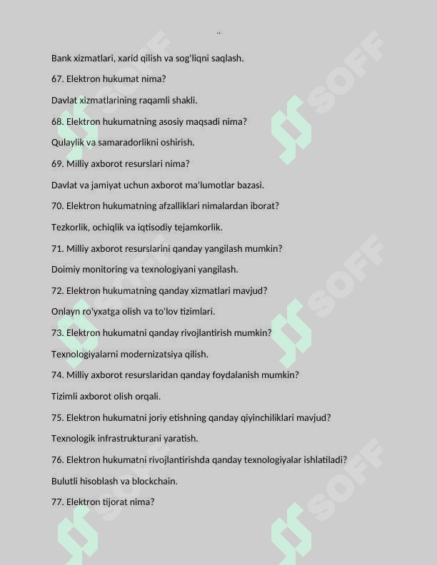 informatika savol javoblari bilan 7