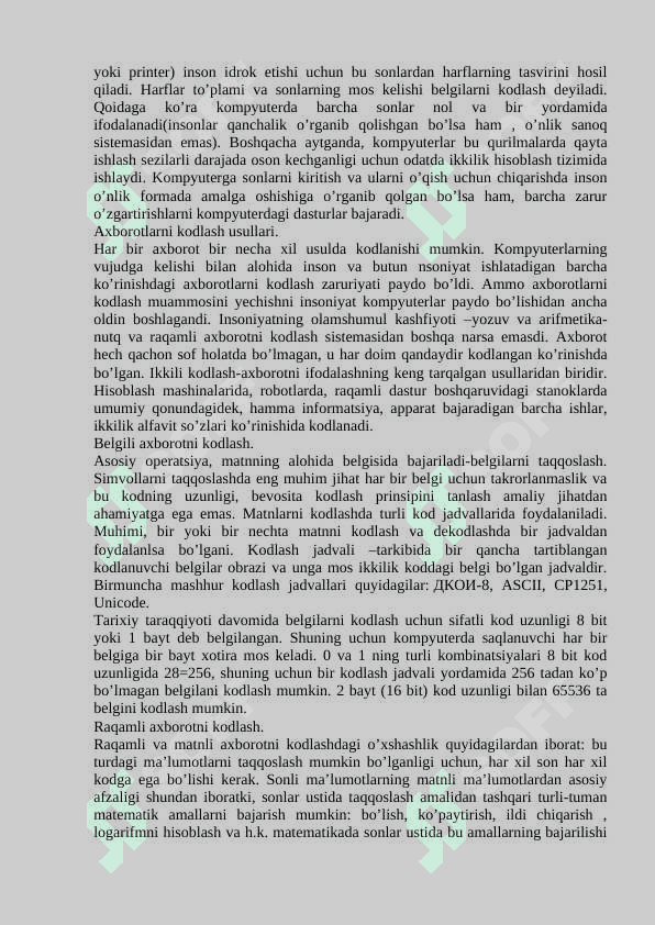 Axborotlarni kodlash va dеkodlash. 3