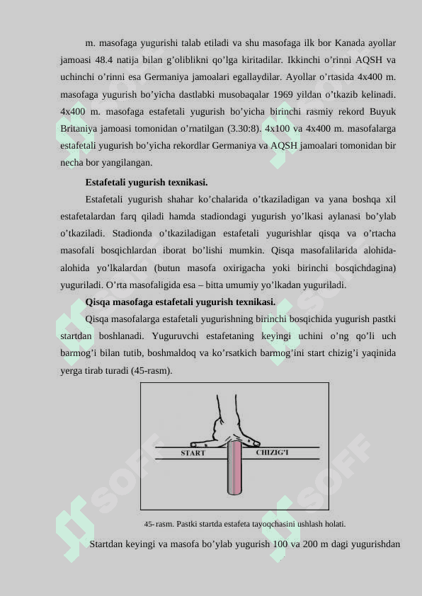 Estafetali yugurish texnikasi asoslari 2