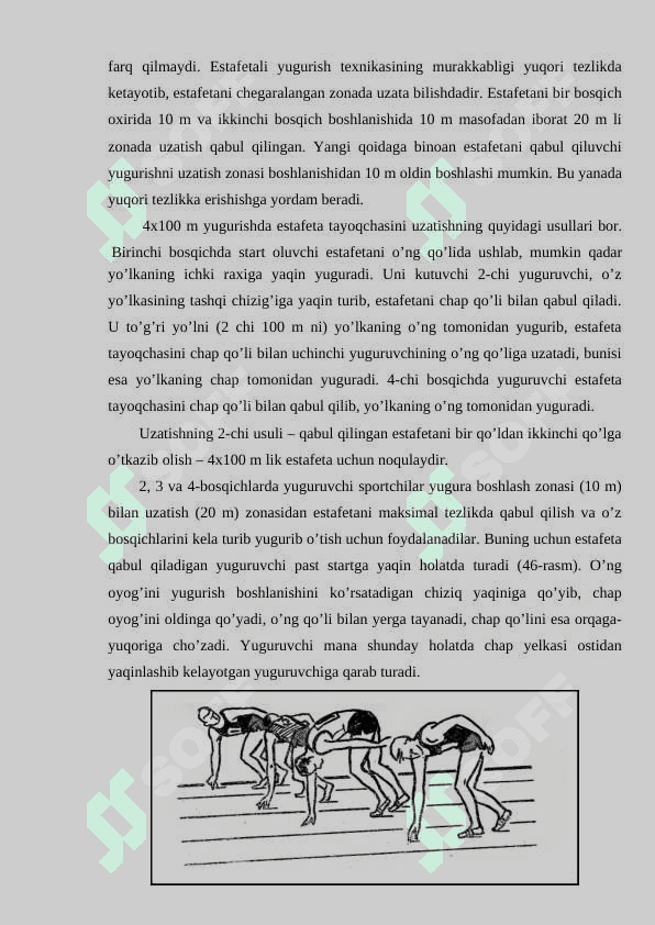 Estafetali yugurish texnikasi asoslari 3