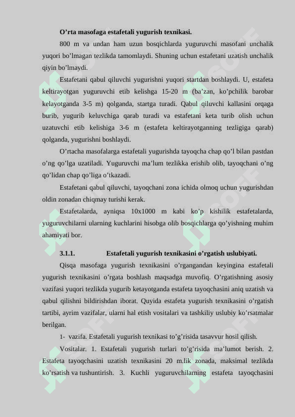 Estafetali yugurish texnikasi asoslari 7