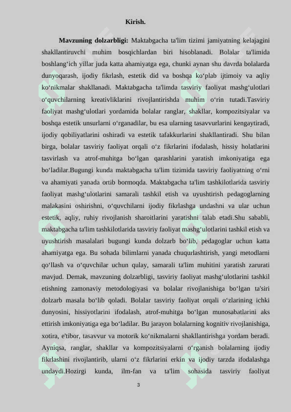 MAKTABGACHA TA’LIM TASHKILOTIDA TASVIRIY FAOLIYAT MASHG‘ULOTLARINI TASHKIL ETISH VA UYUSHTIRISH 3
