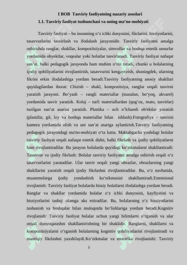 MAKTABGACHA TA’LIM TASHKILOTIDA TASVIRIY FAOLIYAT MASHG‘ULOTLARINI TASHKIL ETISH VA UYUSHTIRISH 5