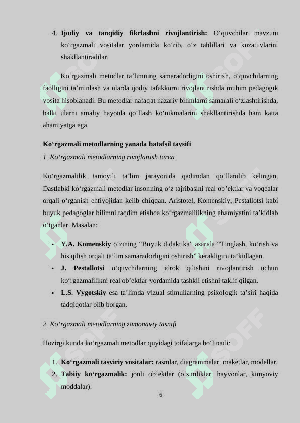 O‘RGATISHNING KO‘RGAZMALI METOD VA USULLARI 6