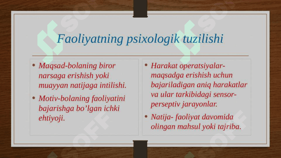 Bola rivojlanishida faoliyatning psixologik tuzilishi va operatsiyalarning rolli sensor-perseptiv sohada. 3