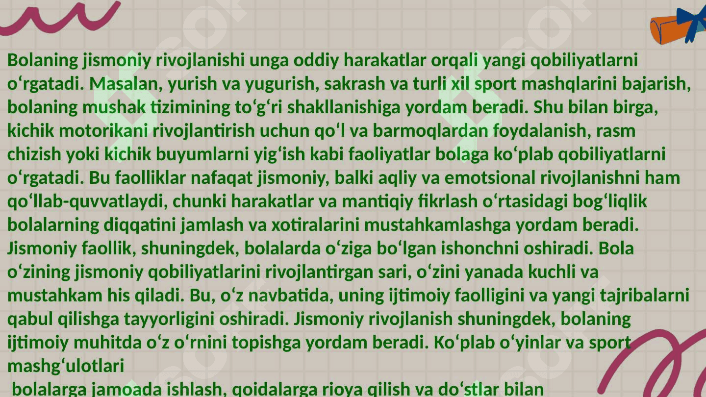 BOLANING RIVOJLANISH SOHALARI BO'YICHA YUTUQLARI 3