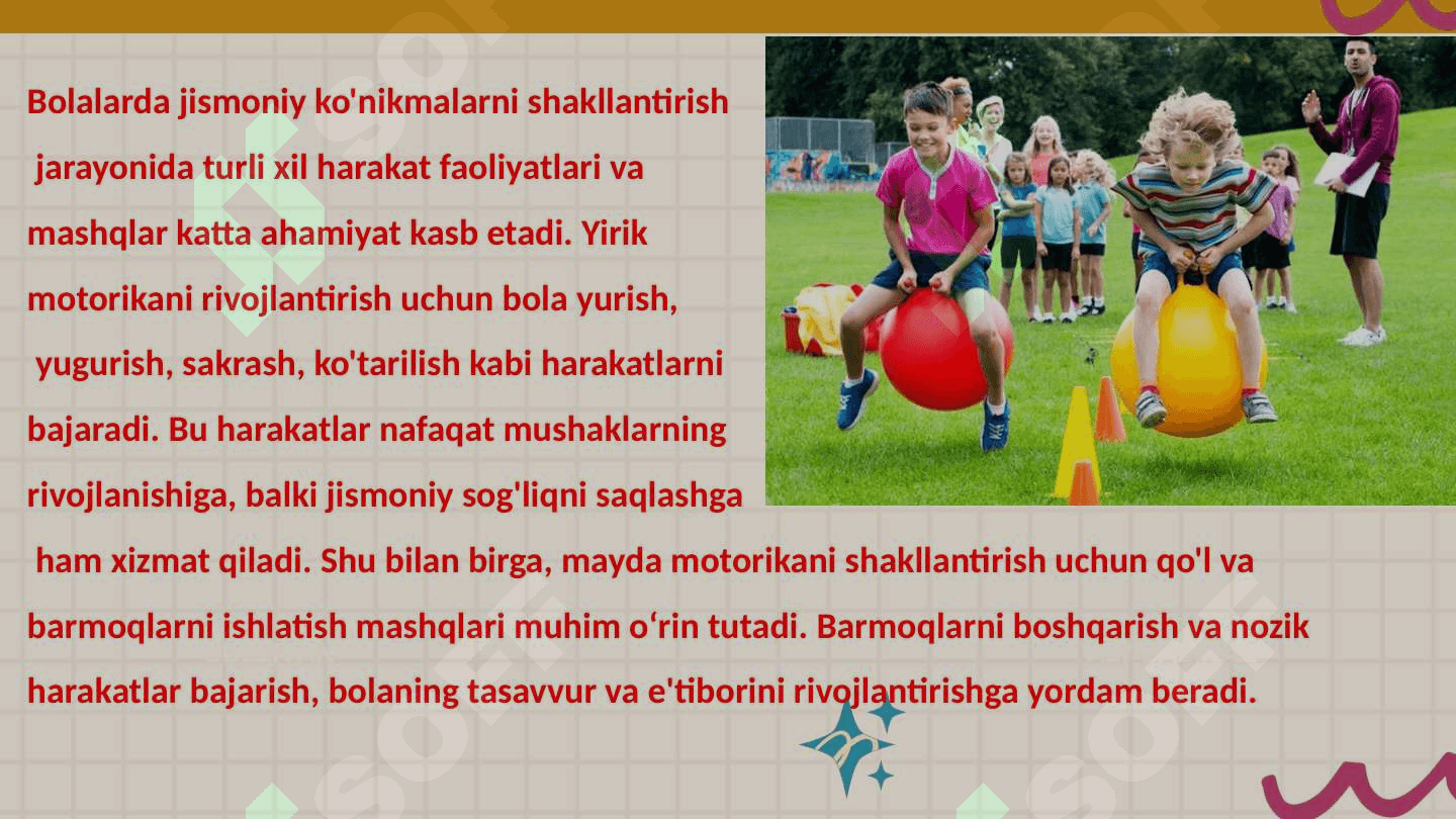 BOLANING RIVOJLANISH SOHALARI BO'YICHA YUTUQLARI 6