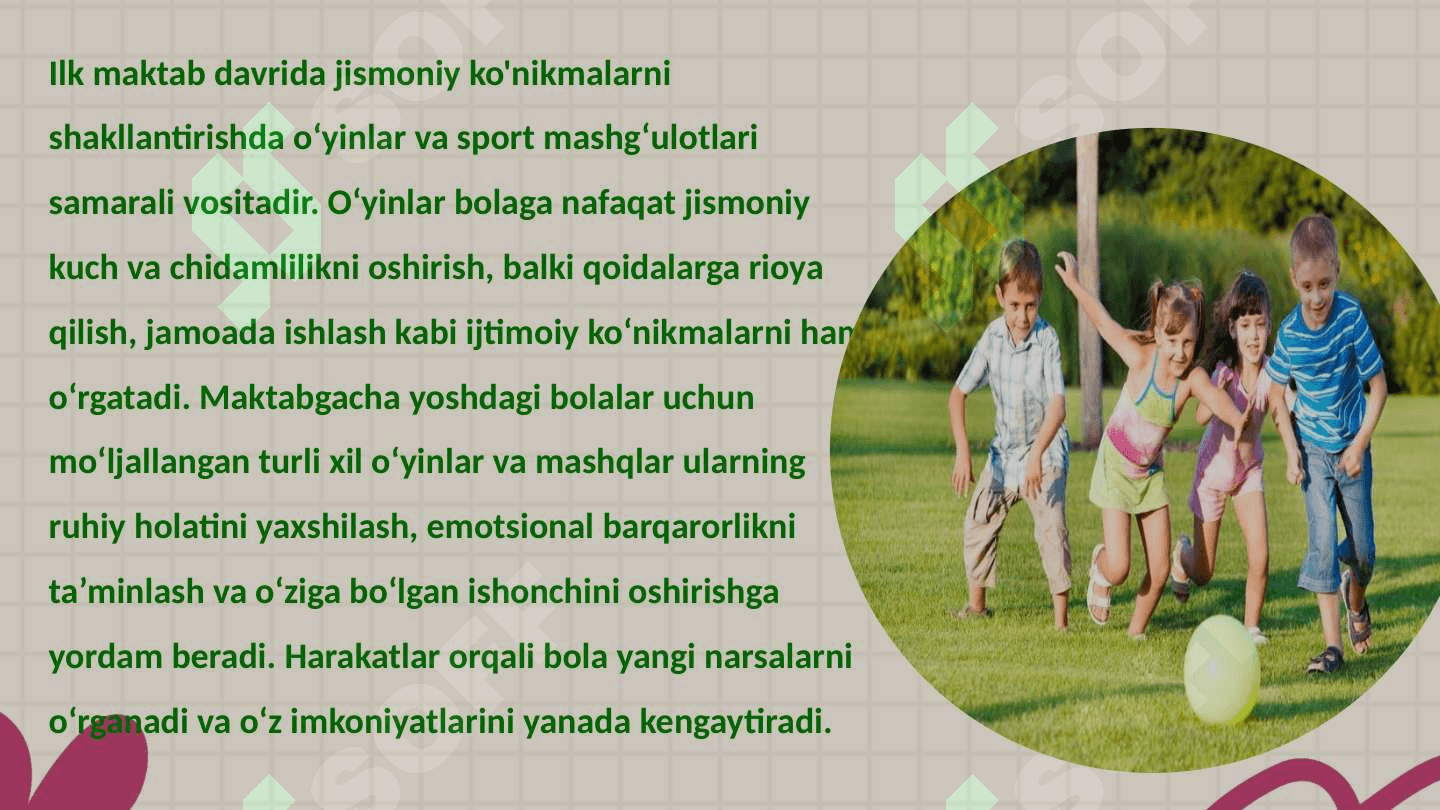 BOLANING RIVOJLANISH SOHALARI BO'YICHA YUTUQLARI 7