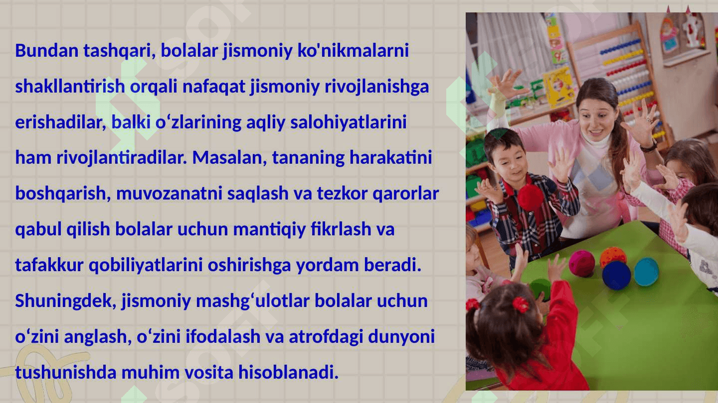 BOLANING RIVOJLANISH SOHALARI BO'YICHA YUTUQLARI 8
