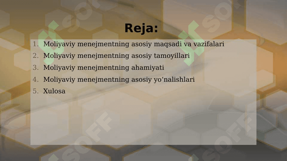 Moliyaviy menejmentning maqsad va vazifalari 2