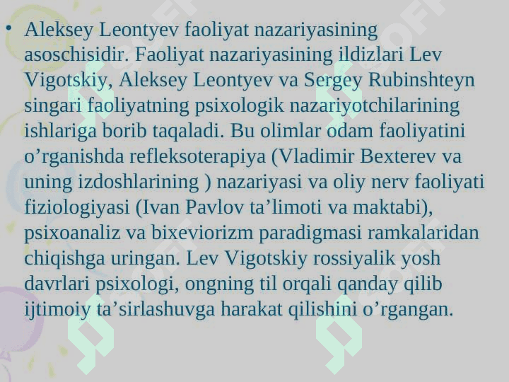 FAOLIYAT HAQIDA UMUMIY TUSHUNCHA 3
