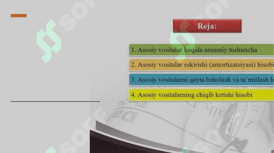 Asosiy vositalarga amortizatsiya hisoblash jarayoni 2