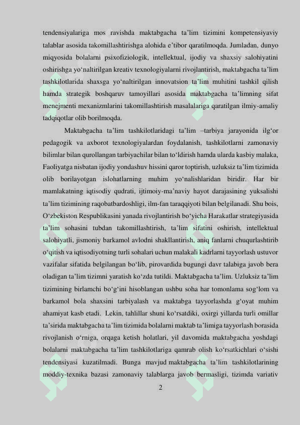Maktabgacha ta’lim tashkilotida o‘yin faoliyatini tashkil etish 2