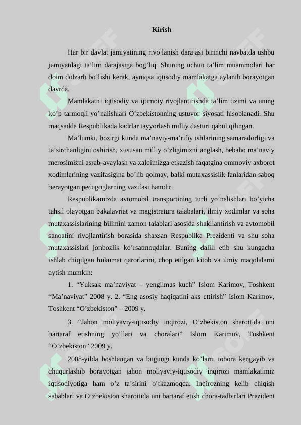 Avtotransport tarmog’i korxonalarini loyixalash 2