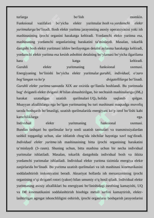 Elektr yuritmalarning tezligini va holatini rostlash 4