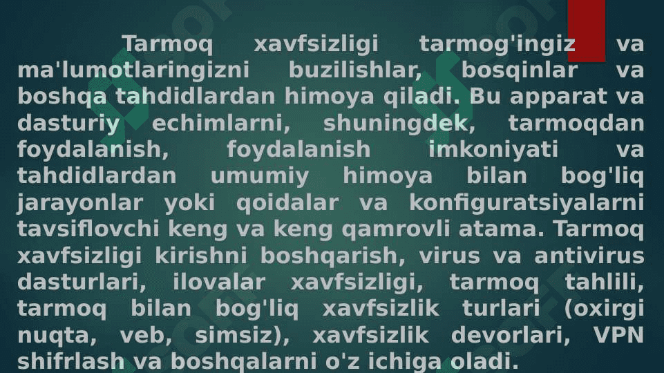 AXBOROT XAVFSIZLIGIGA TAHDID TAQDIMOT SLAYD 3