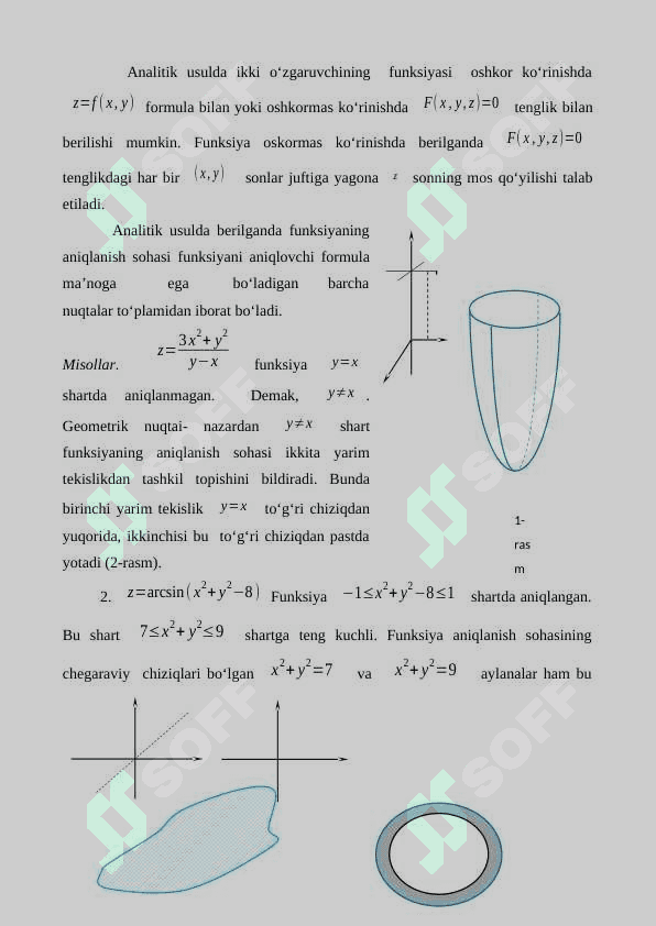 Ko‘p o‘zgaruvchili funksiyaning ekstremumlari,shartli ekstremum Chegaralanmagan funksiyalarning xosmasintegrallari.Xosmas integrallarining yaqinlashish alomatlari 4