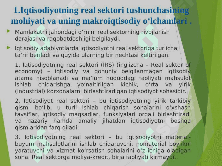 DINAMIK MAKROIQTISODIY TAHLILDA REAL SEKTOR 6