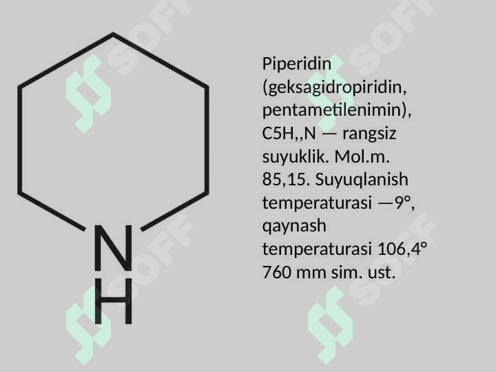 Pipiridin. SLAYD 3