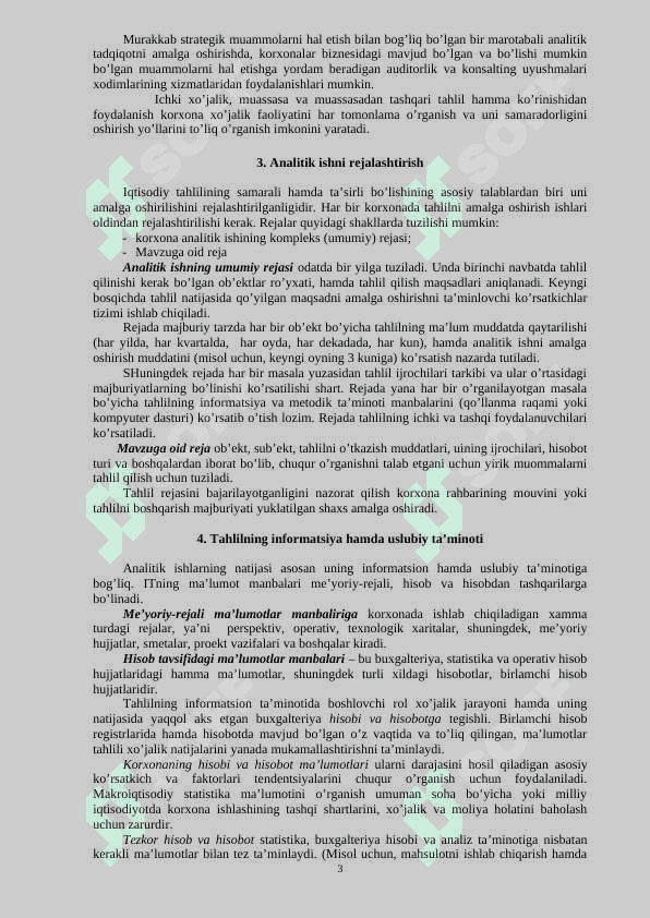 Korxonalarda ishlab chiqarish faolitini ifodalovchi ko’rsatkichlarni tahlil qilish usullari 3