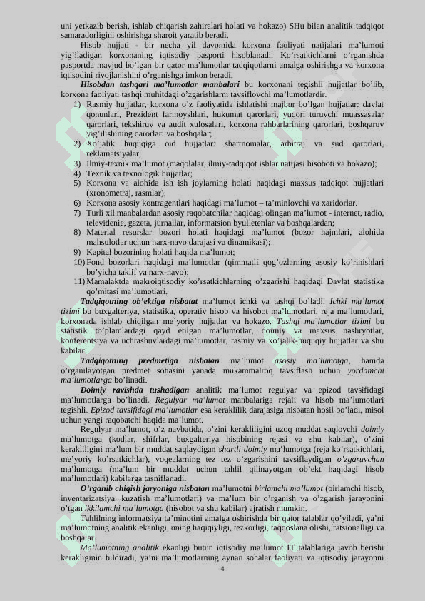 Korxonalarda ishlab chiqarish faolitini ifodalovchi ko’rsatkichlarni tahlil qilish usullari 4