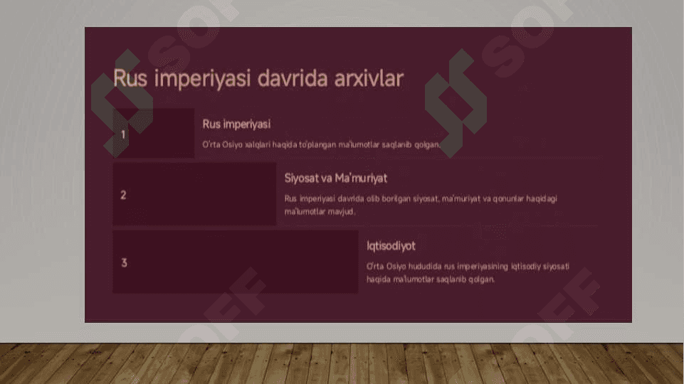 O`rta Osiyo dastlabki arxivlar 3