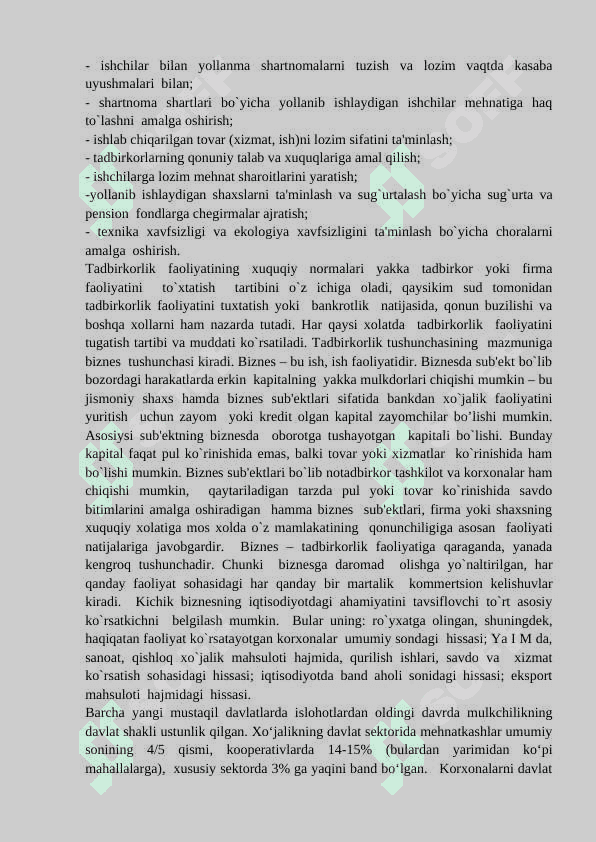 Tadbirkorlik turlari va shakllari 5