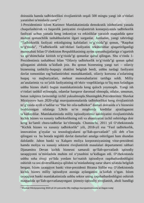 Tadbirkorlik turlari va shakllari 8