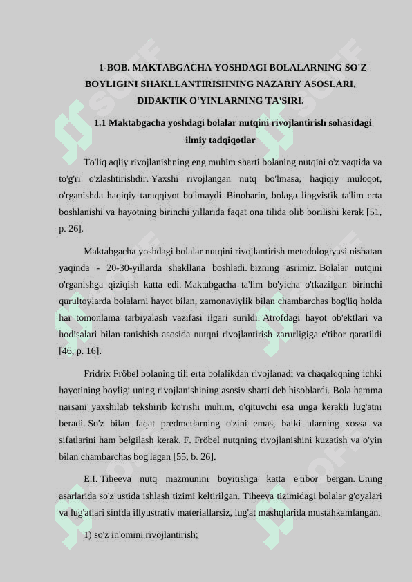 . MAKTABGACHA YOSHDAGI BOLALARNING SO'Z BOYLIGINI SHAKLLANTIRISHNING NAZARIY ASOSLARI, DIDAKTIK O'YINLARNING TA'SIRI 5