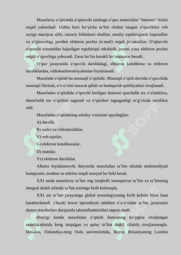 Respublikada masofaviy ta’lim rivojlanishi bu sohani olib borish 3