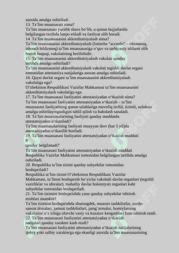 Pedagogik mahorat 100 ta savol-javob 3