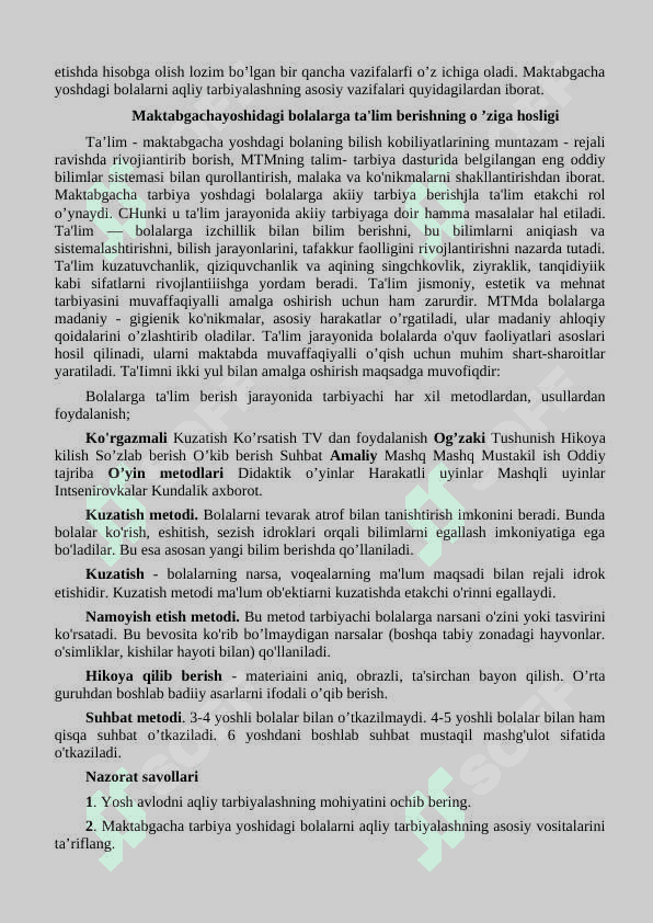 Maktabgacha yoshdagi bolalarga aqliy tarbiya berish 4