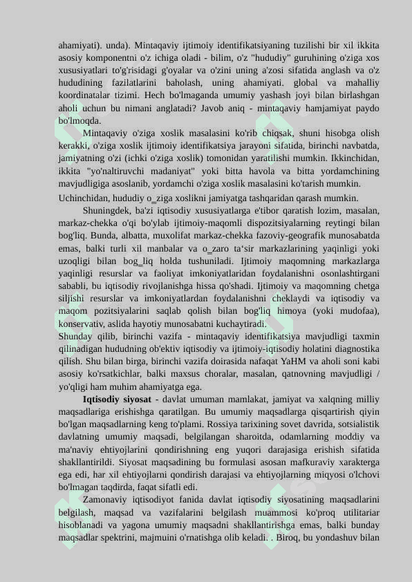 DAVLATNING MINTAQAVIY SIYOSATI VA HUDUDLAR RIVOJLANISHINING ISTIQBOLLARI 4