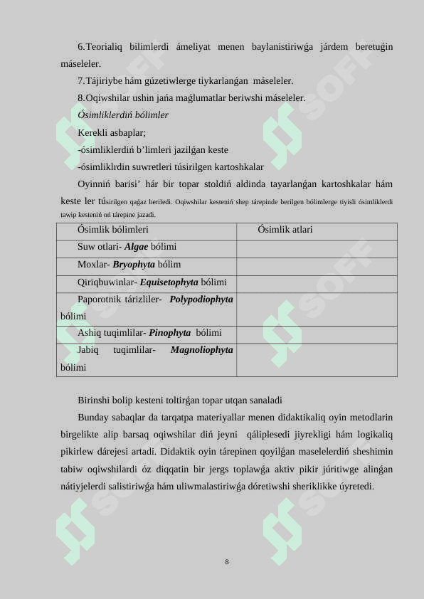 #Kurs jumisi 8