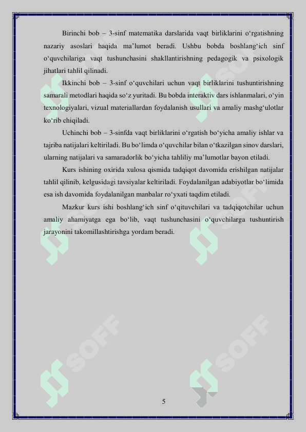 3 sinfda vaqt birliklarini tushuntirish metodikasi 5