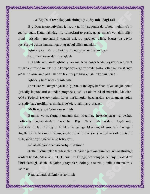 Big Data texnologiyalari orqali iqtisodiy tahlil usullari 4