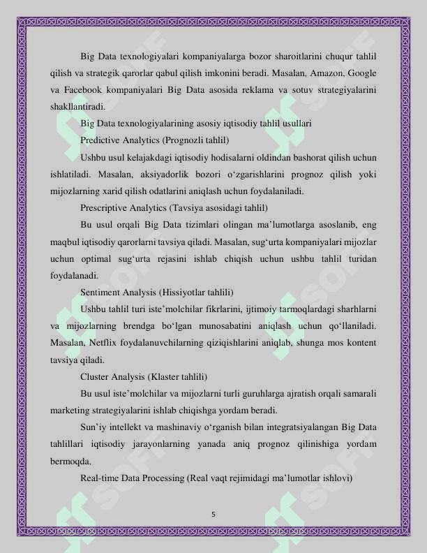 Big Data texnologiyalari orqali iqtisodiy tahlil usullari 5