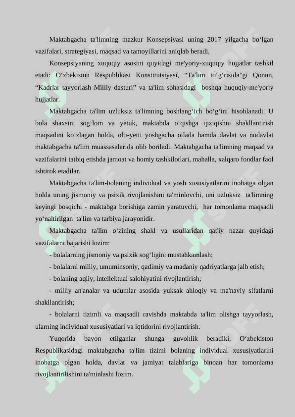 Maktabgacha ta’lim tashkilotlarida bola tarbiyasining maqsad va vazifalari 2