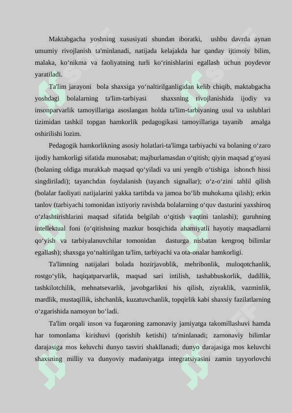 Maktabgacha ta’lim tashkilotlarida bola tarbiyasining maqsad va vazifalari 3