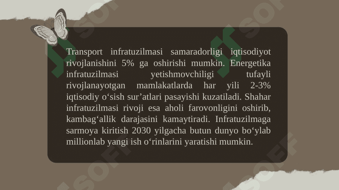 Infratuzilma iqtisodiyoti mohiyati, ahamiyati va vazifalari 4